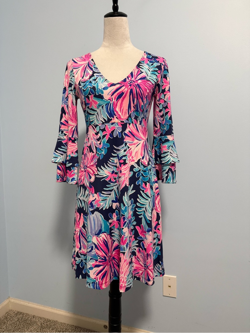 Lilly Pulitzer Raina Dress Multi Garden Get Away Size S